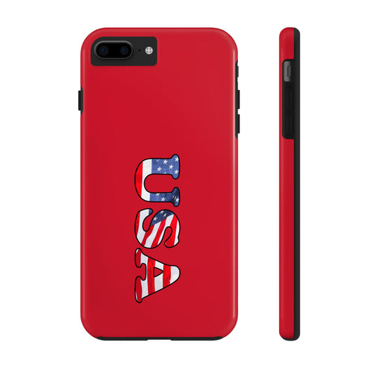 USA Flag Tough Phone Case Red, Clothing and Accessories for Patriots