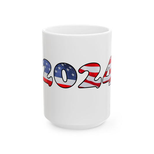 US Elections coffee mug, 2024, white